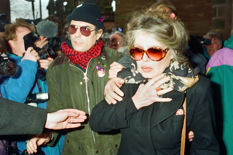 Bridget Bardot at the Jill Phipps funeral